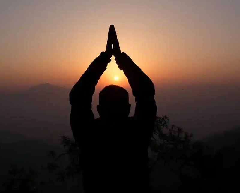 Philosophy class at the ashram